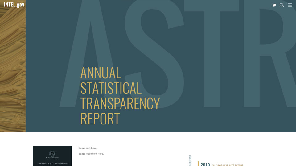 Annual Statistical Transparency Report